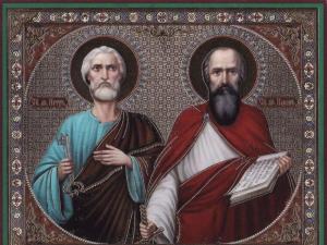 Святые Петр и Павел. Первоверховные апостолы. Икона «Петр и Павел